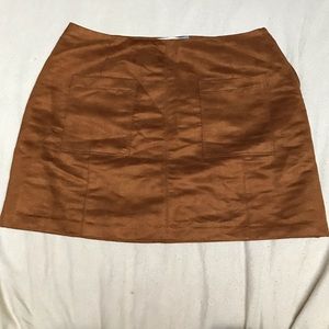 Old Navy Brown Suede Skirt